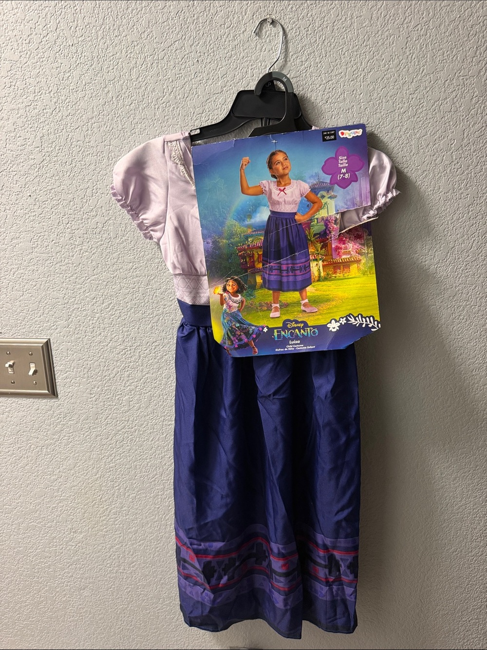 Disney Purple and Light Pink Luisa Encanto Girls Costume Dress